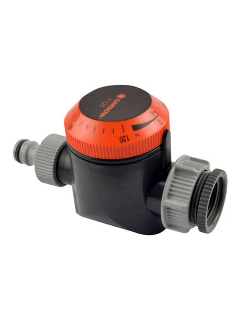 Automatic Switch-Off Water Timer Black/Orange/Grey