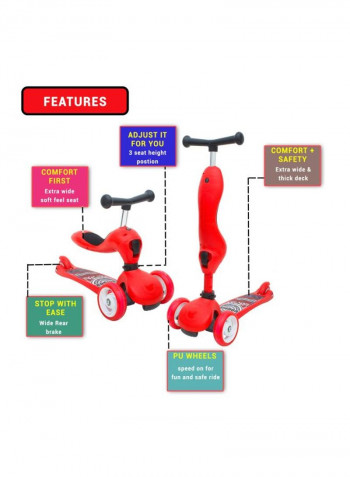 2 In 1 Folding Kick Tricycle