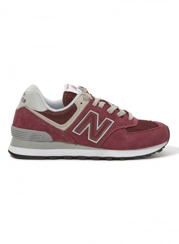 574 Sneakers in Red Burgundy