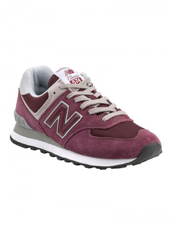 574 Sneakers in Red Burgundy