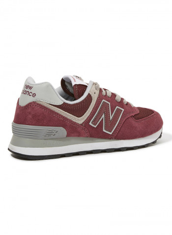 574 Sneakers in Red Burgundy