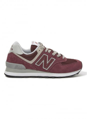 574 Sneakers in Red Burgundy