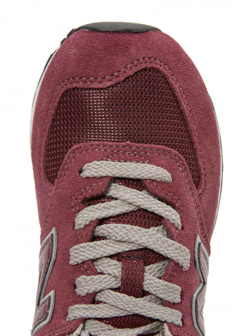 574 Sneakers in Red Burgundy