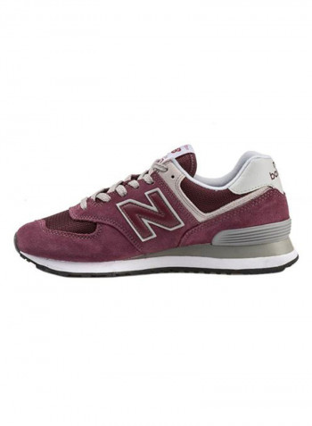 574 Sneakers in Red Burgundy
