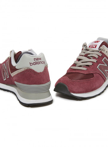 574 Sneakers in Red Burgundy