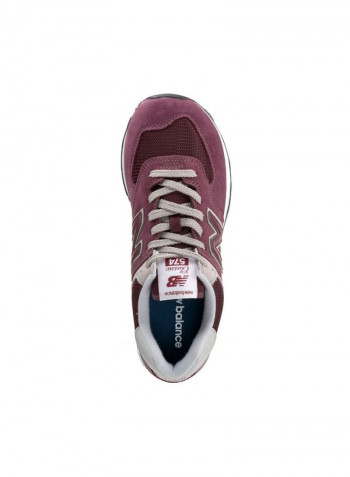 574 Sneakers in Red Burgundy