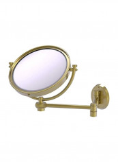 Wall Mounted Extending 5X Magnification With Twist Accent Make-Up Mirror Gold 8inch