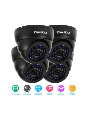 4-Piece 800TVL Security Surveillance Kit