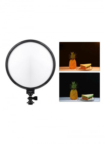 VL-500T Bi-Colour Dimmable Circular LED Video Light 9inch White/Black