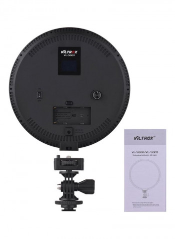 VL-500T Bi-Colour Dimmable Circular LED Video Light 9inch White/Black