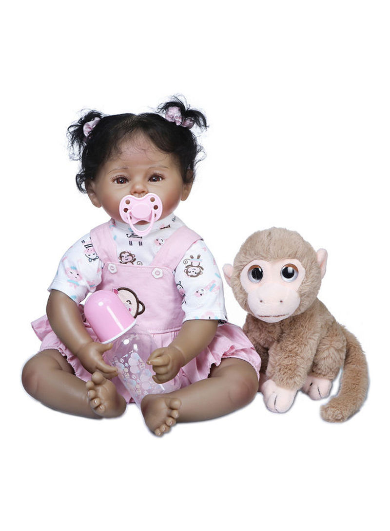 Reborn Doll With Plush Toy And Accessories