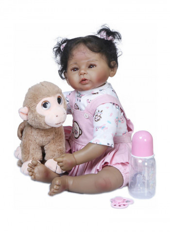 Reborn Doll With Plush Toy And Accessories