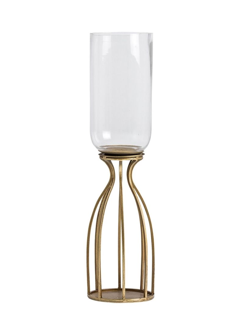 Candle Holder  Gold 12.50 x 12.50 x 54cm