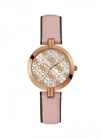 Women's Leather Analog Wrist Watch GW0027L2