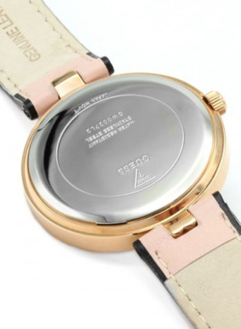 Women's Leather Analog Wrist Watch GW0027L2
