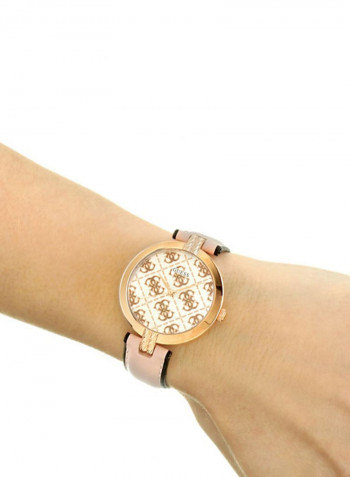 Women's Leather Analog Wrist Watch GW0027L2