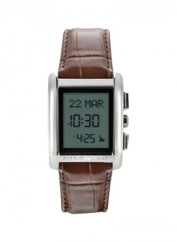 Men's Leather Digital Watch MWAF76