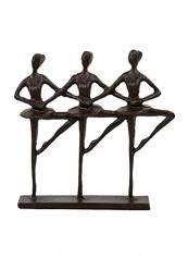Bronze Look Ballet Trio Sculpture Brown 5.75 x 6.75 x 1.25inch