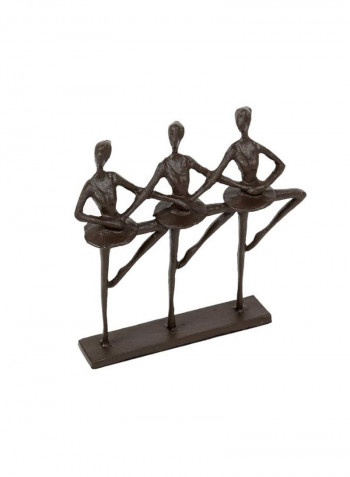 Bronze Look Ballet Trio Sculpture Brown 5.75 x 6.75 x 1.25inch