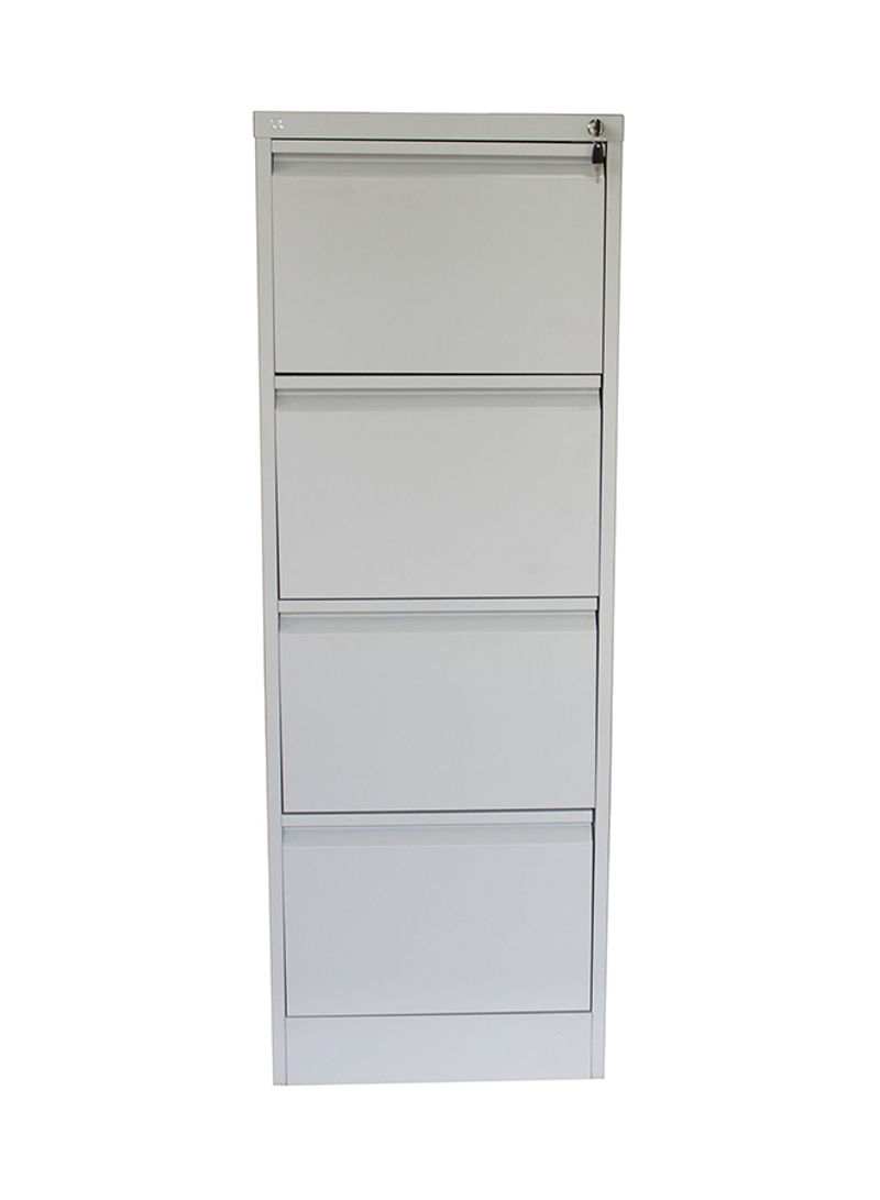 4-Drawer Filing Cabinet Grey 132centimeter