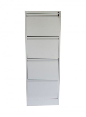 4-Drawer Filing Cabinet Grey 132centimeter