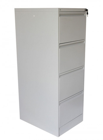 4-Drawer Filing Cabinet Grey 132centimeter