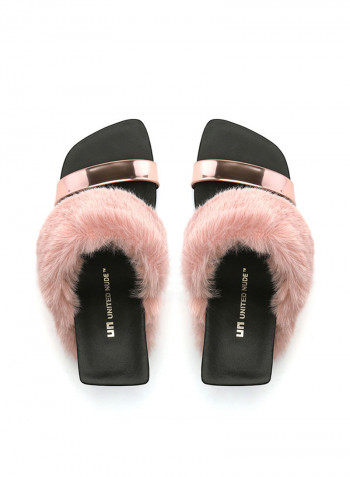 Loop Teddy Sandals Black/Pink