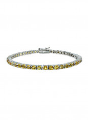 925 Sterling Silver Citrine Studded Bracelet