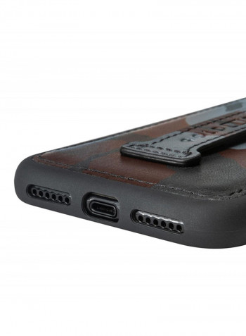 Protective Case Cover For Apple iPhone X/XS With Finger Holder Camouflage Grey