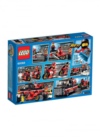 178-Piece City Racing Bike Transporter Building Toy 60084