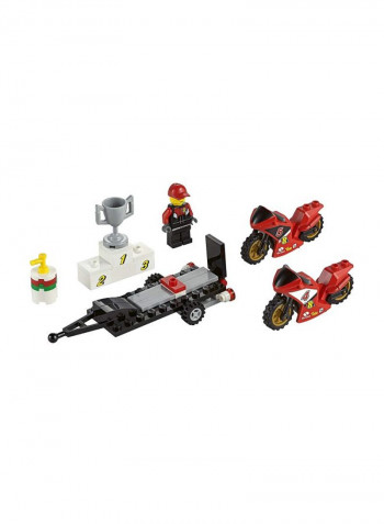 178-Piece City Racing Bike Transporter Building Toy 60084