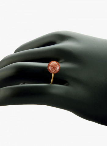 18K Gold Sunstone Ring