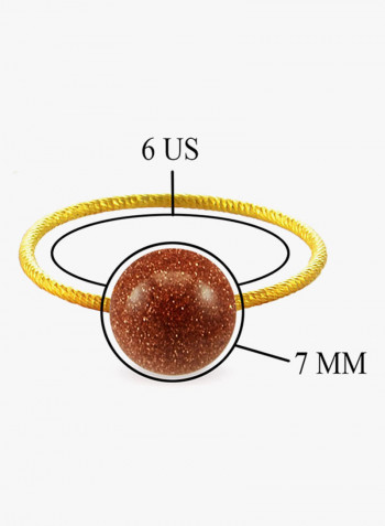 18K Gold Sunstone Ring