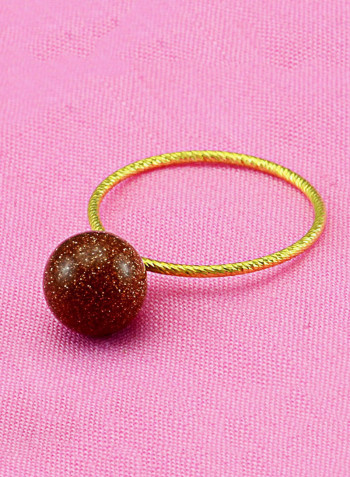 18K Gold Sunstone Ring