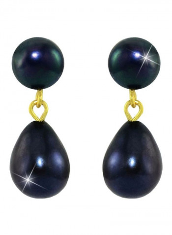 18K Gold Pearl Earrings