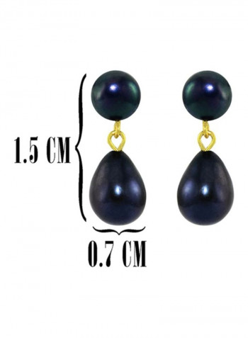 18K Gold Pearl Earrings