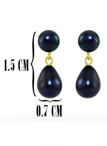 18K Gold Pearl Earrings
