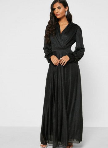 Stylish Shimmer Dress Black