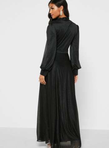 Stylish Shimmer Dress Black