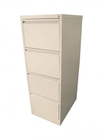 Deep 4 Drawer File Cabinet Beige