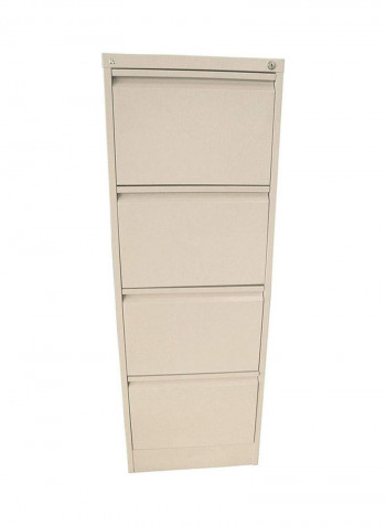 Deep 4 Drawer File Cabinet Beige