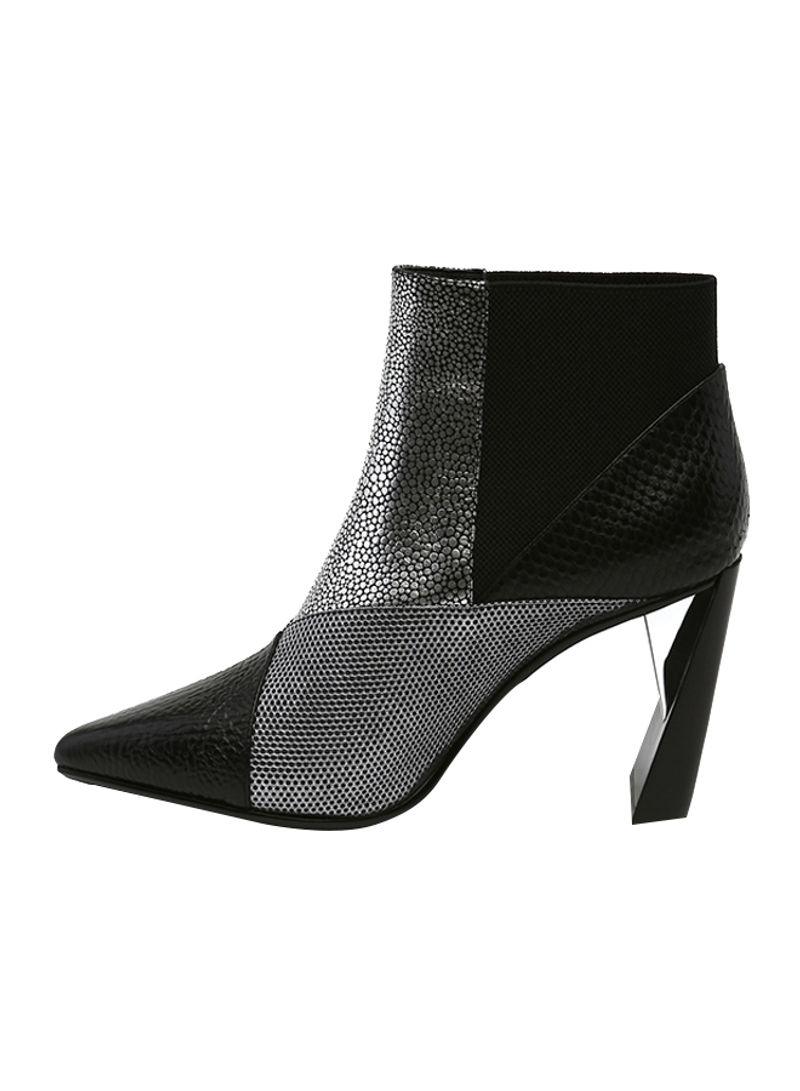 Zink Patch Booties Black/Silver