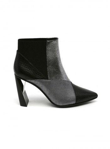 Zink Patch Booties Black/Silver