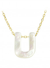 18 Karat Gold U Letter Mother Of Pearl Necklace reviews 18 Karat Gold U Letter Mother Of Pearl Necklace