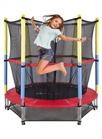 Mini Trampoline With Purse Seine And Safety Mat For Children's 55-Inch 70 x 35 x 35cm