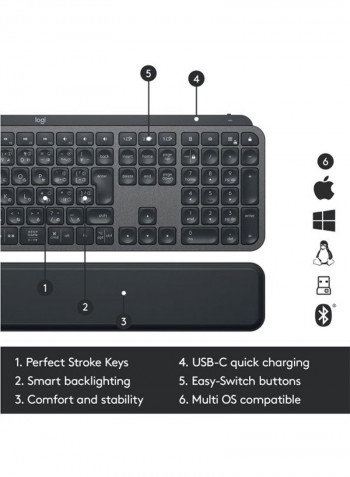 MX Keys Plus Advanced Wireless Keyboard Black