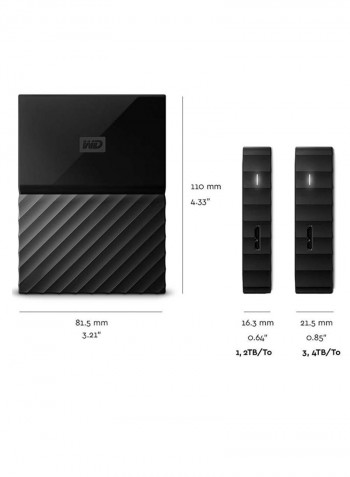 My Passport External Hard Drive 4TB Black