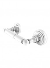 Brass Toilet Paper Holder Matte White 6x7x2.5inch