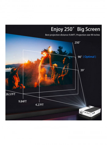 Home Theater Projector H3 WHITE/BLACK