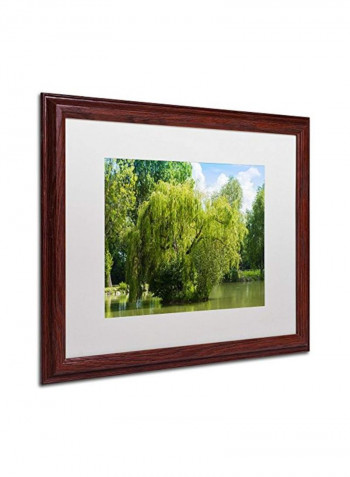 Canvas Artwork Wooden Frame Brown/Clear/Green 16x20inch